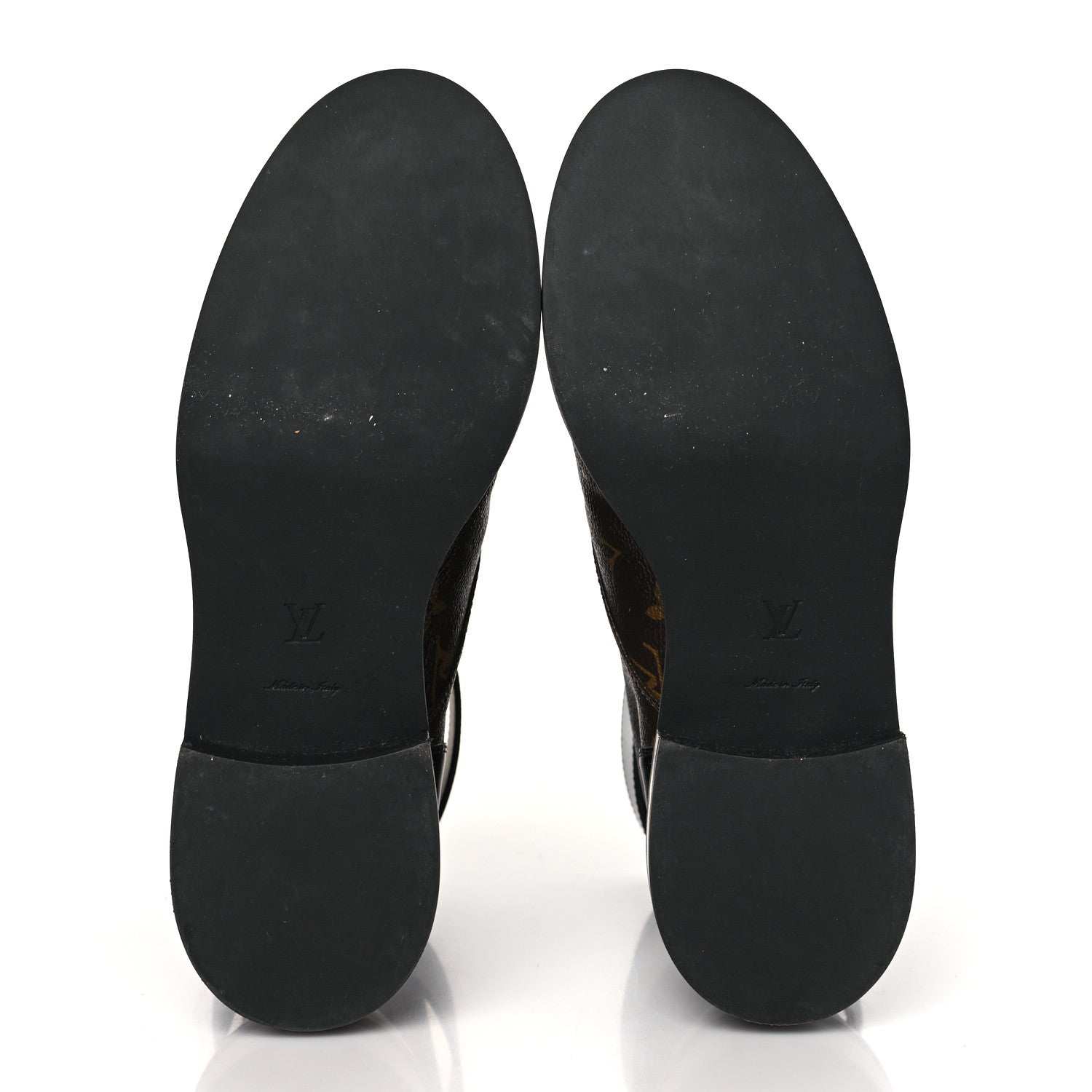 Louis Vuitton Calfskin Monogram Wonderland Flat Ranger Boots 40 Black 5 of 7