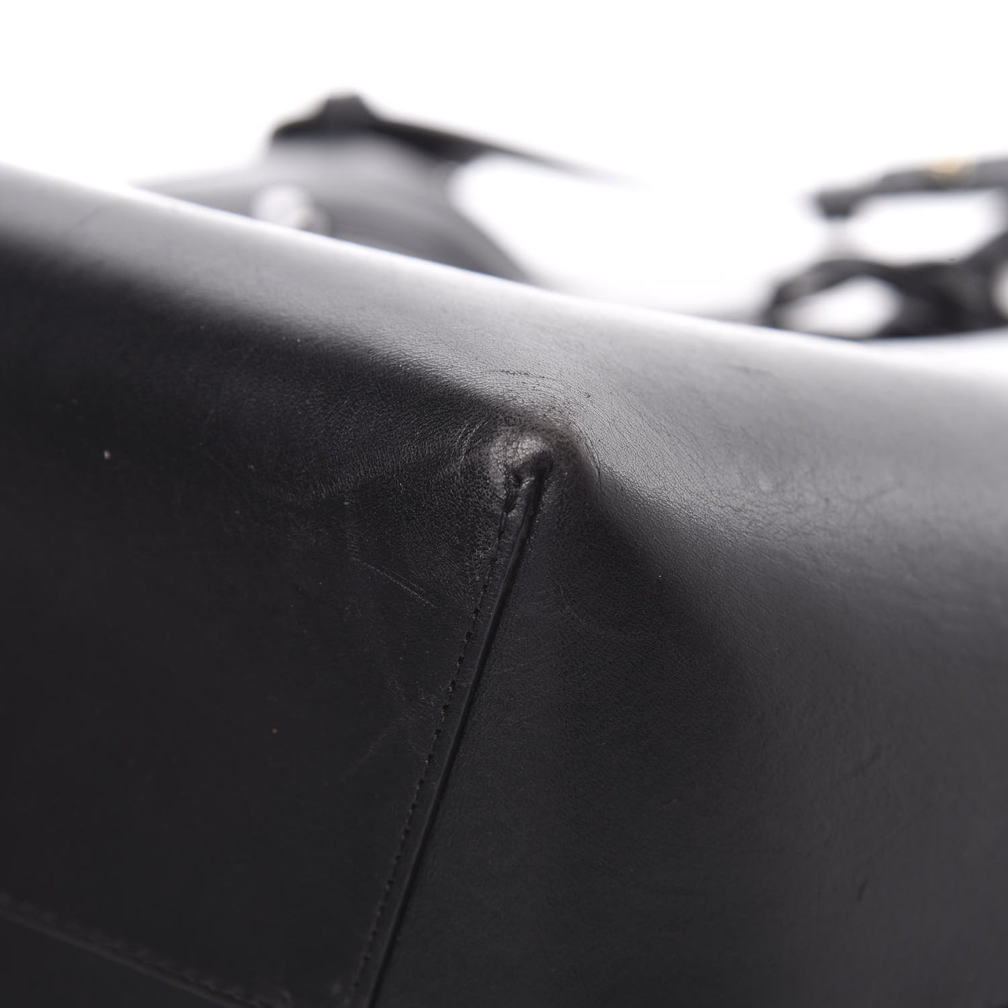 Vegetable Tanned Calfskin Bucket Bag Black Ballerina