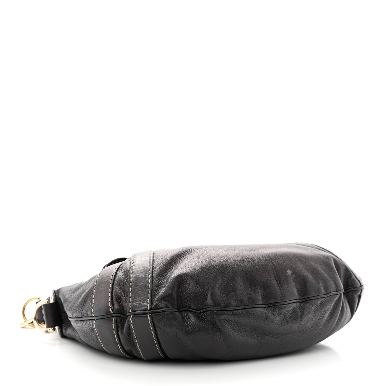 Gucci Calfskin Crest Boule Hobo Black 4 of 15