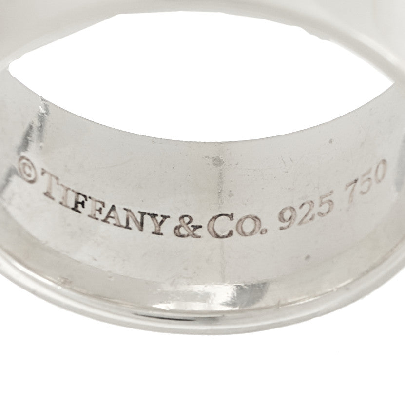 Tiffany Sterling Silver 18K Rose Gold Heart Lock Band Ring 54 7 4 of 4