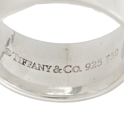 Tiffany Sterling Silver 18K Rose Gold Heart Lock Band Ring 54 7 4 of 4