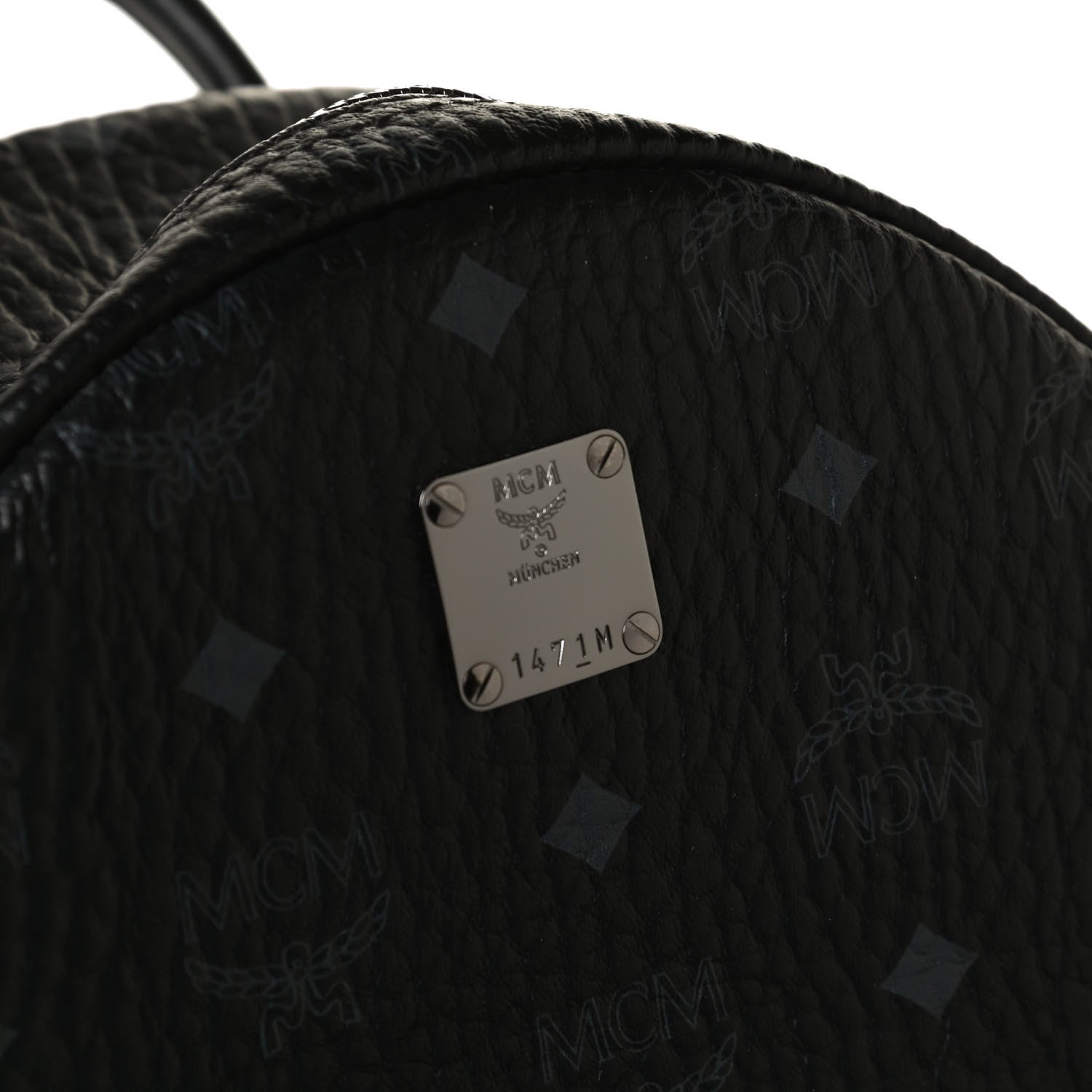 MCM Visetos Small Side Stud Stark Backpack Black 13 of 14