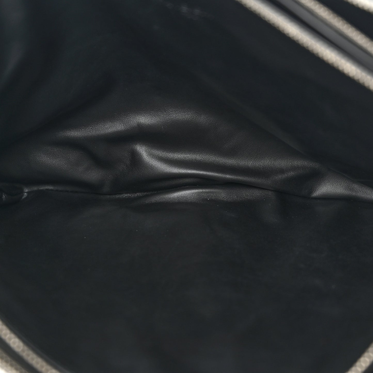 Nappa Intrecciato Triple Zip Messenger Bag Black