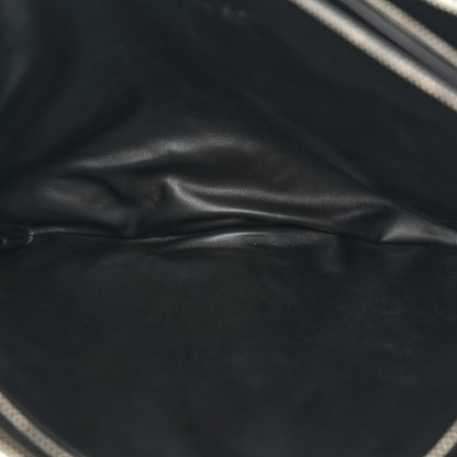 Bottega Veneta Nappa Intrecciato Triple Zip Messenger Bag Black 6 of 15