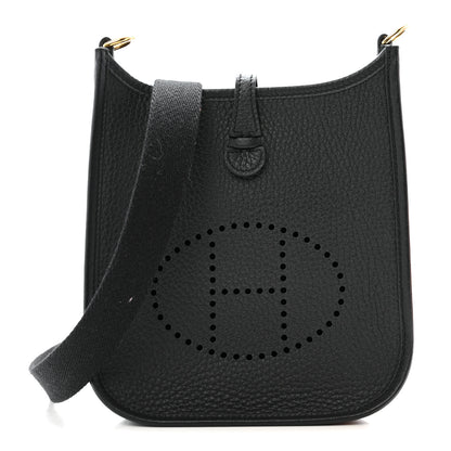 Hermes Taurillon Clemence Evelyne TPM Black 1 of 11