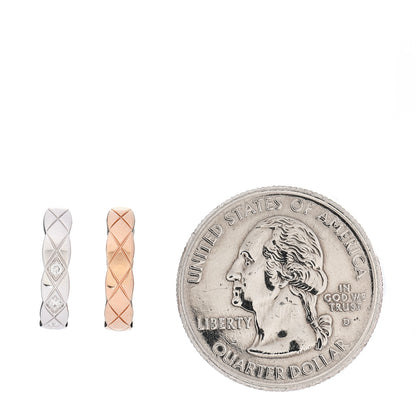 Chanel 18K Beige White Gold Diamond Coco Crush Ear Cuff Earrings 2 of 6