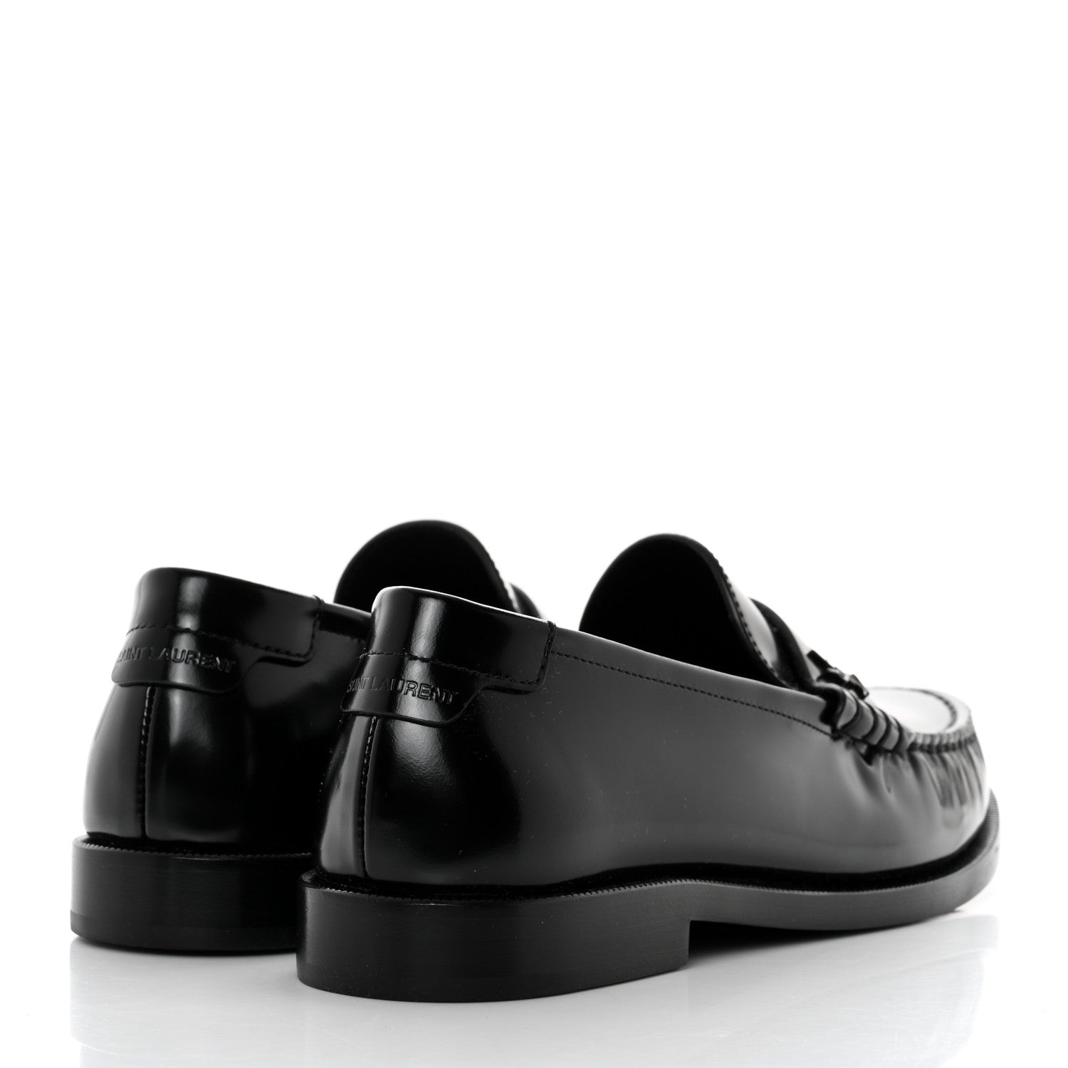 Saint Laurent Calfskin Penny Loafers 36 Black 4 of 8