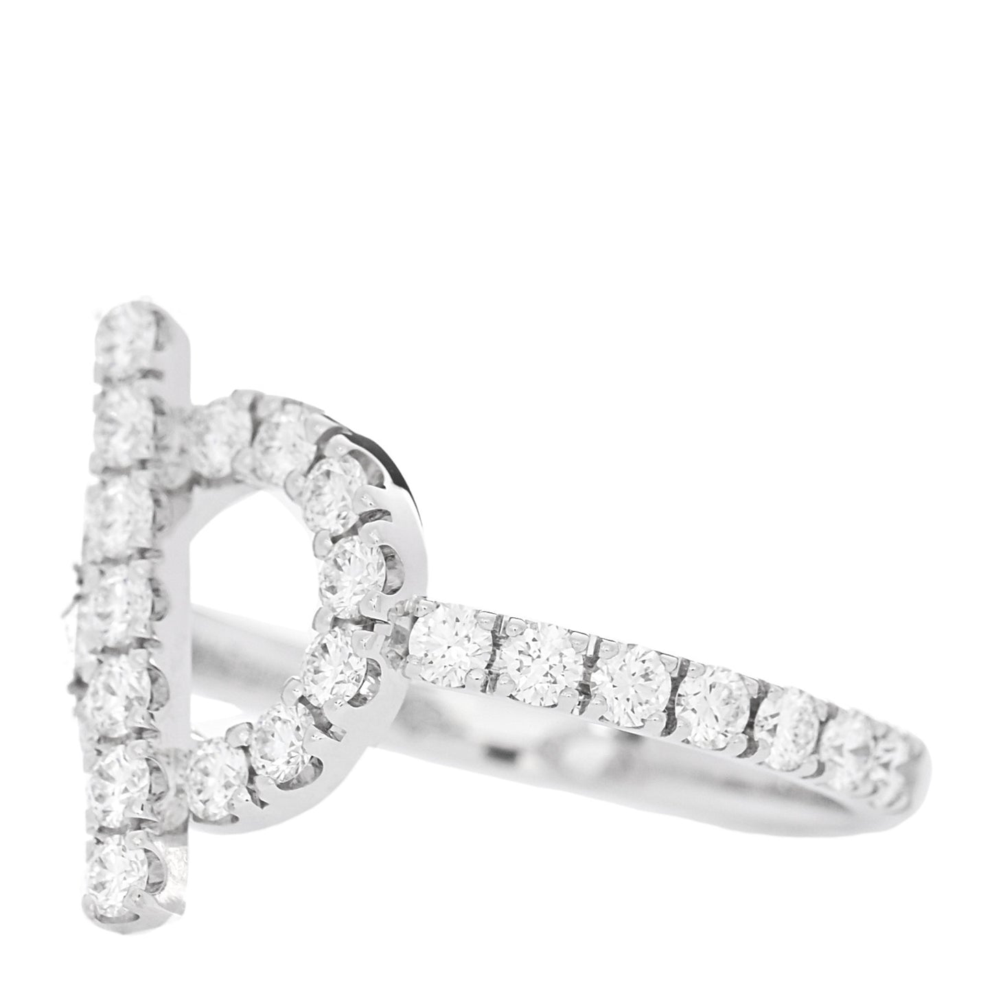 18K White Gold Diamond Finesse Ring 51 5.75