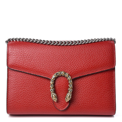 Gucci Calfskin Mini Dionysus Chain Wallet Hibiscus Red 1 of 10