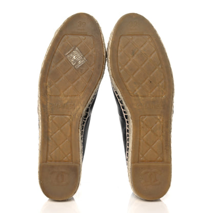 Chanel Lambskin CC Espadrilles 39 Black 5 of 10