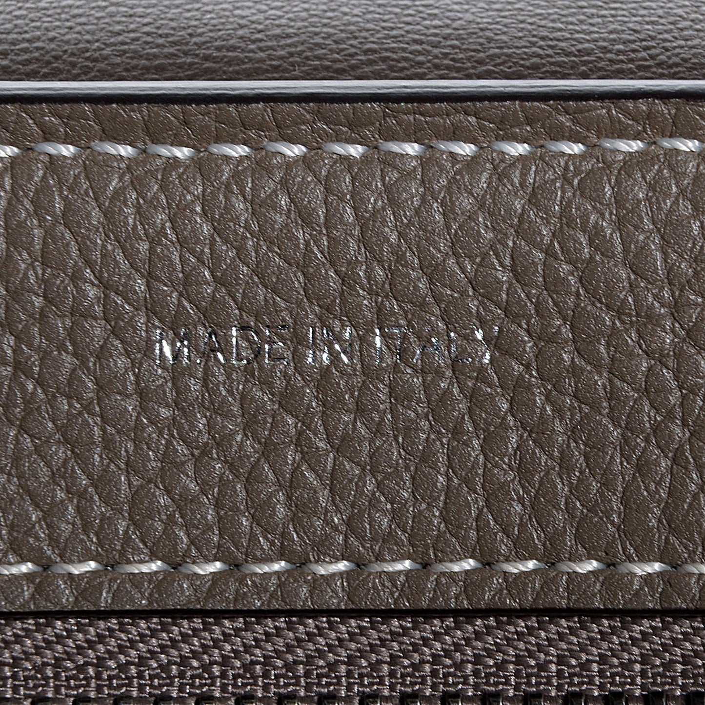 Drummed Calfskin Suede Medium Trapeze Souris