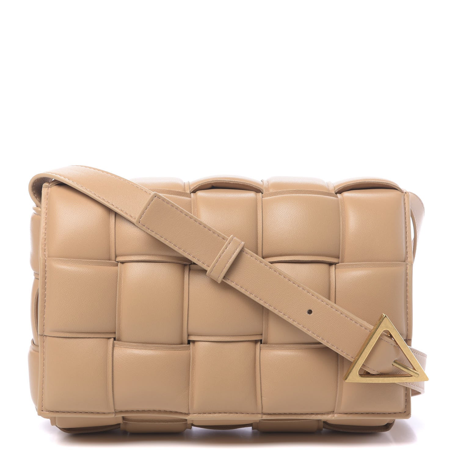 Bottega Veneta Nappa Maxi Intreccio Padded Cassette Crossbody Bag Almond 1 of 10