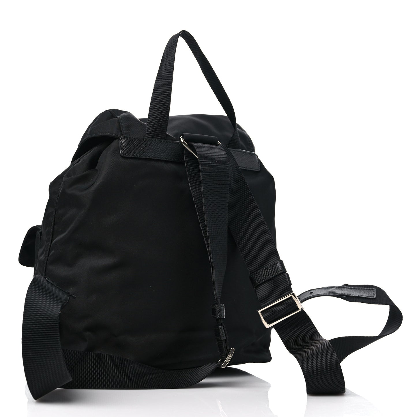 Tessuto Nylon Saffiano Small Backpack Black