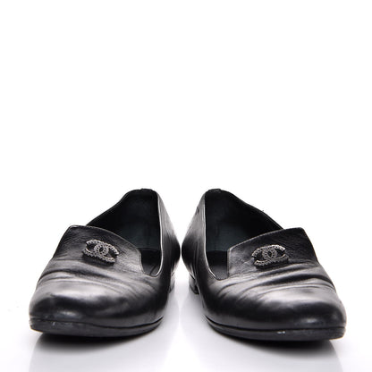 Chanel Calfskin CC Chain Loafers 38 Black 9 of 9