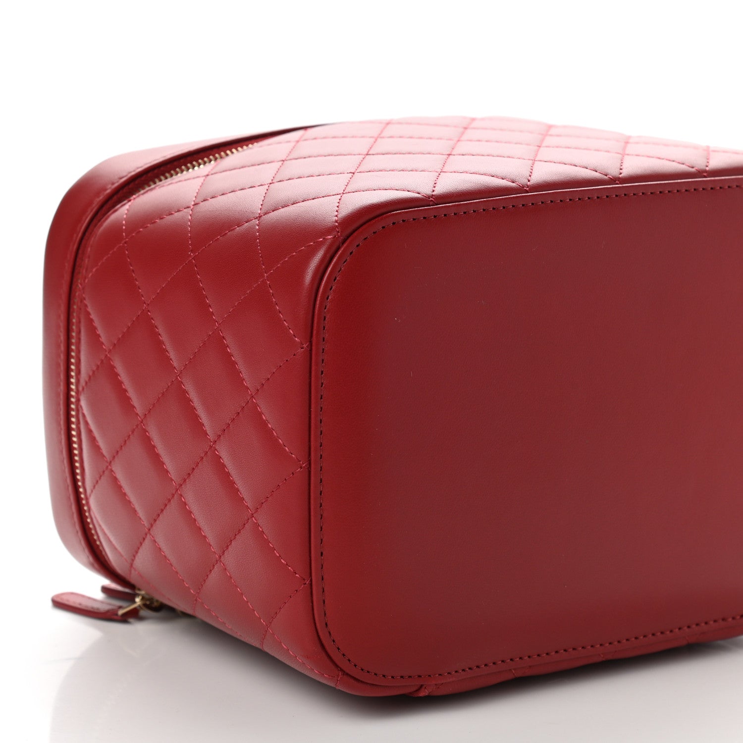 Chanel Lambskin Quilted Large Vanity Pouch Red 8 of 9