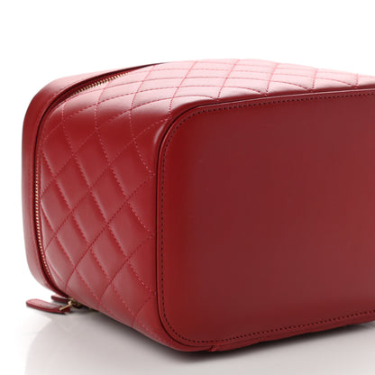 Chanel Lambskin Quilted Large Vanity Pouch Red 8 of 9