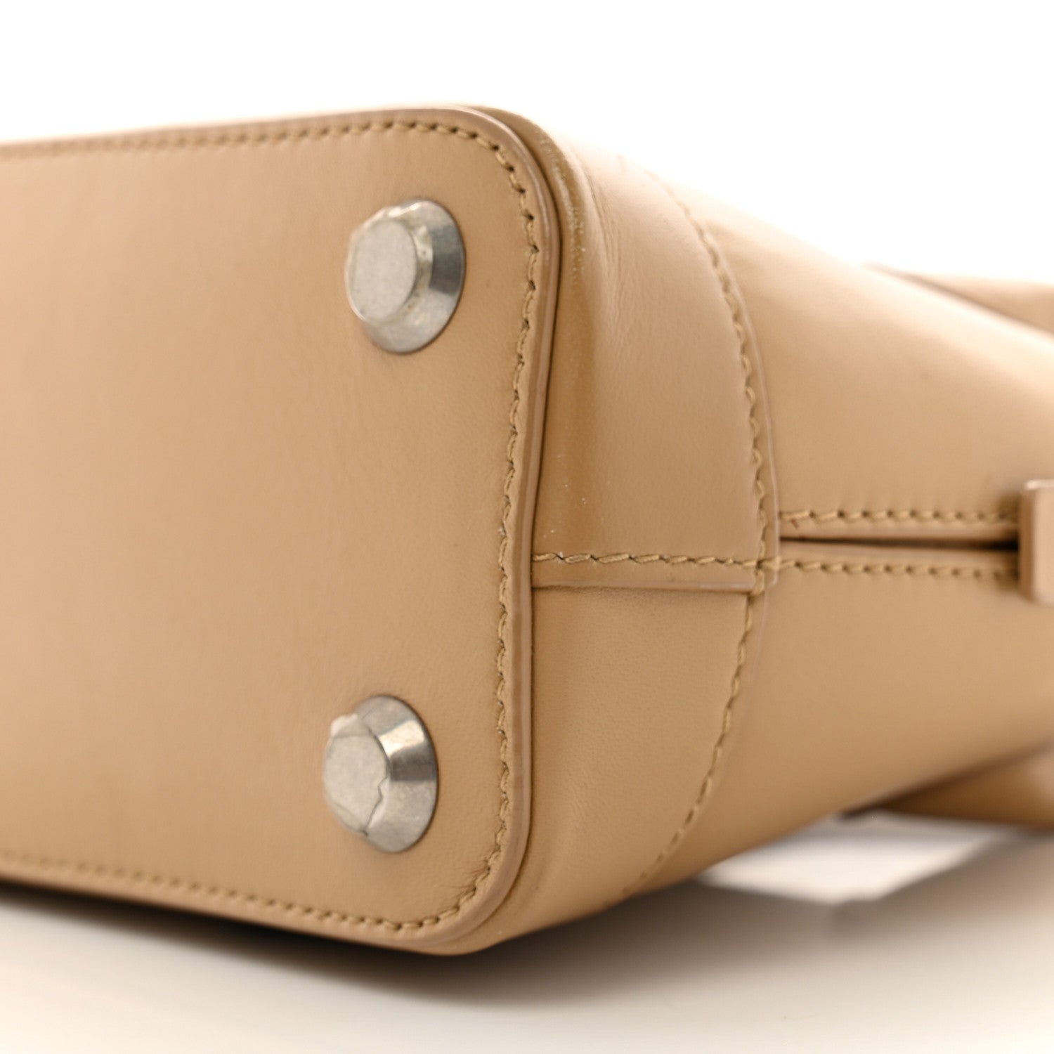 Balenciaga Calfskin Happy Sad XXS Ville Top Handle Bag Light Brown 9 of 12