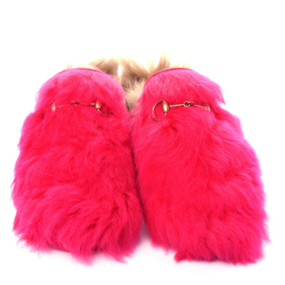 Gucci Merino Wool Womens Princetown Slippers 38 Raspberry Lipstick Natural 5 of 10