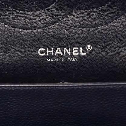 Chanel Caviar Quilted Jumbo Double Flap Navy Blue 7 of 8