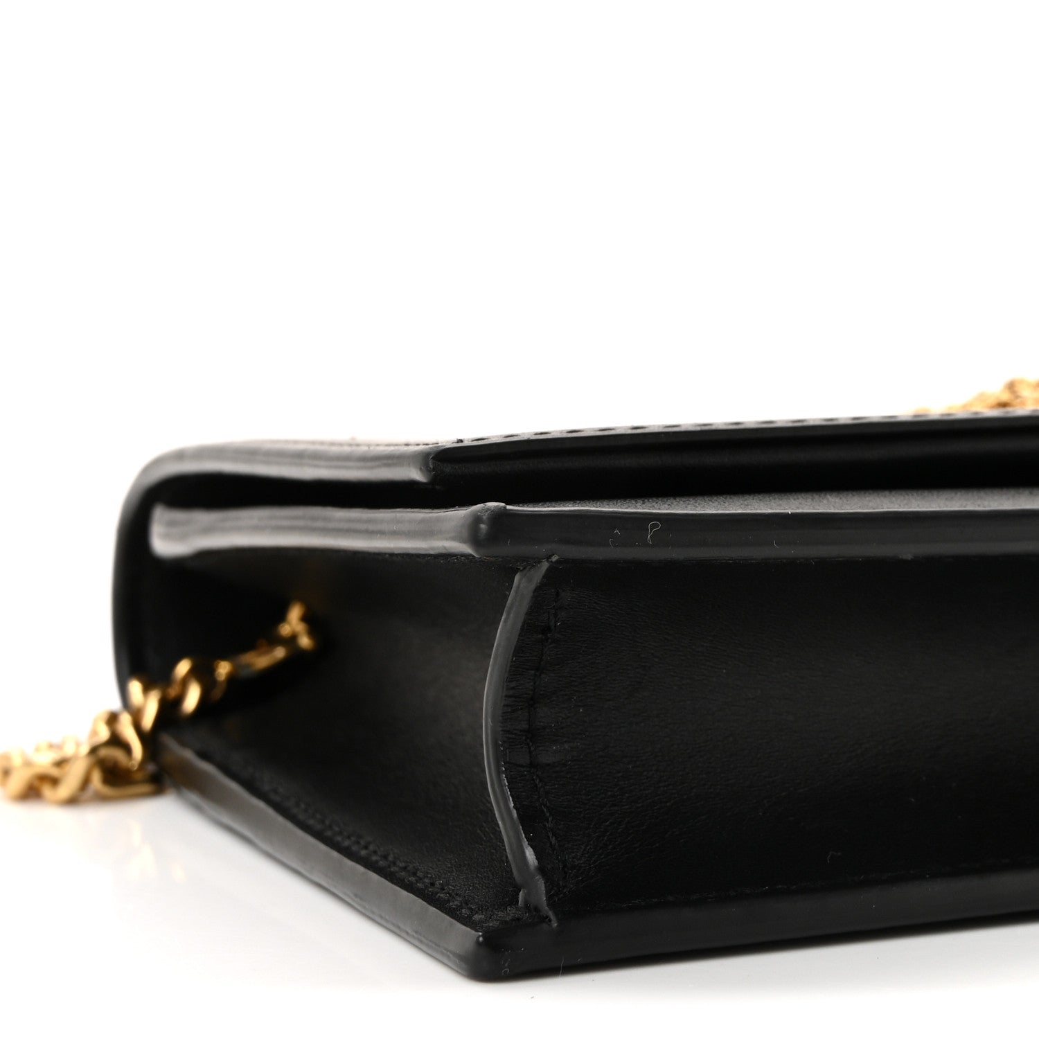 Saint Laurent Smooth Calfskin Classic Monogram Kate Tassel Chain Wallet Black 8 of 10