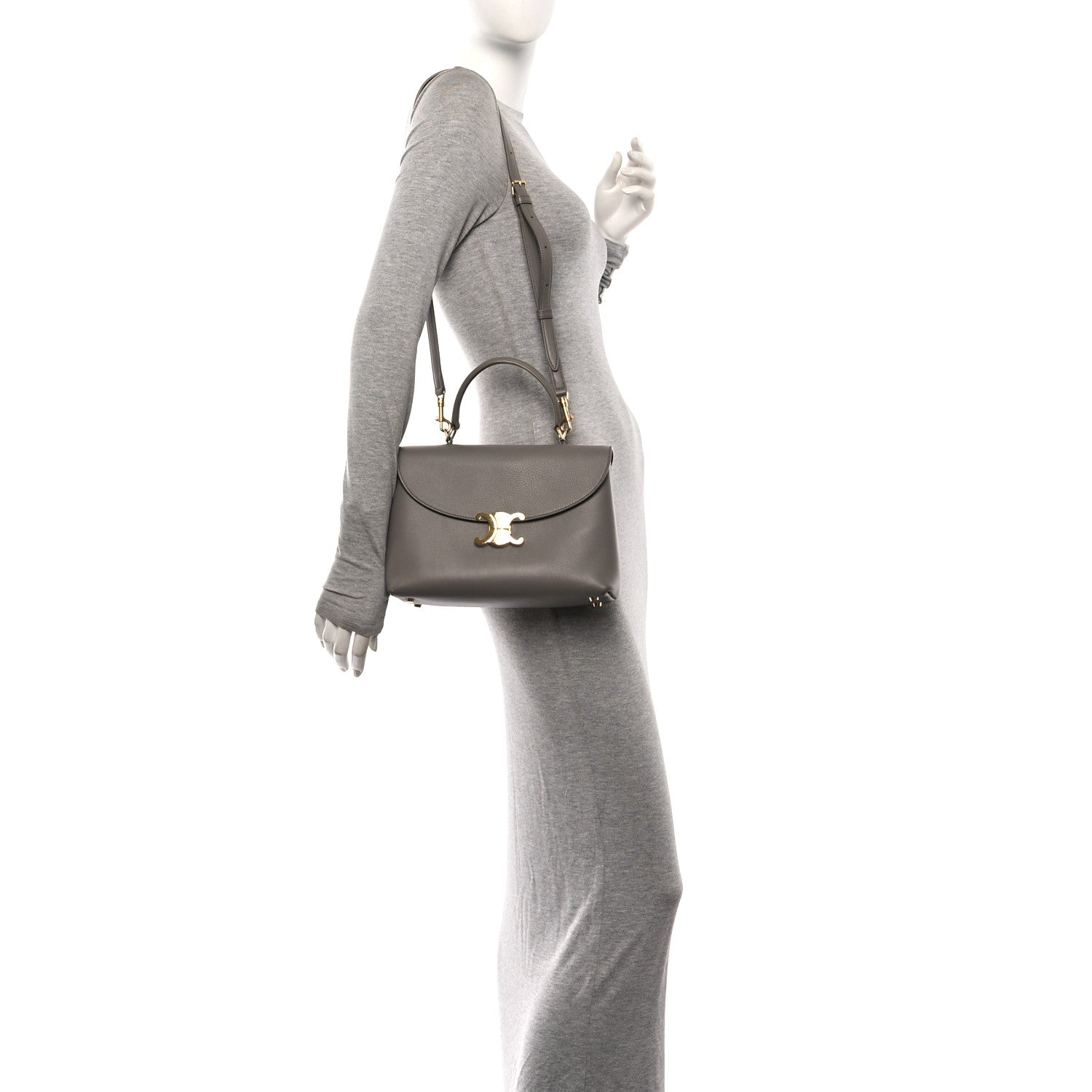 Celine Supple Calfskin Medium Nino Smoked Brown 2 of 13