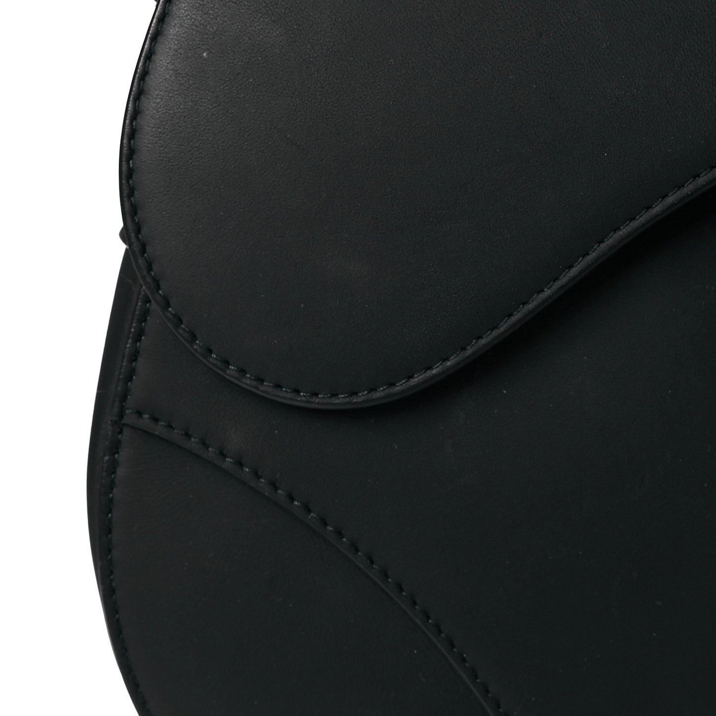 Ultra Matte Calfskin Saddle Bag Black