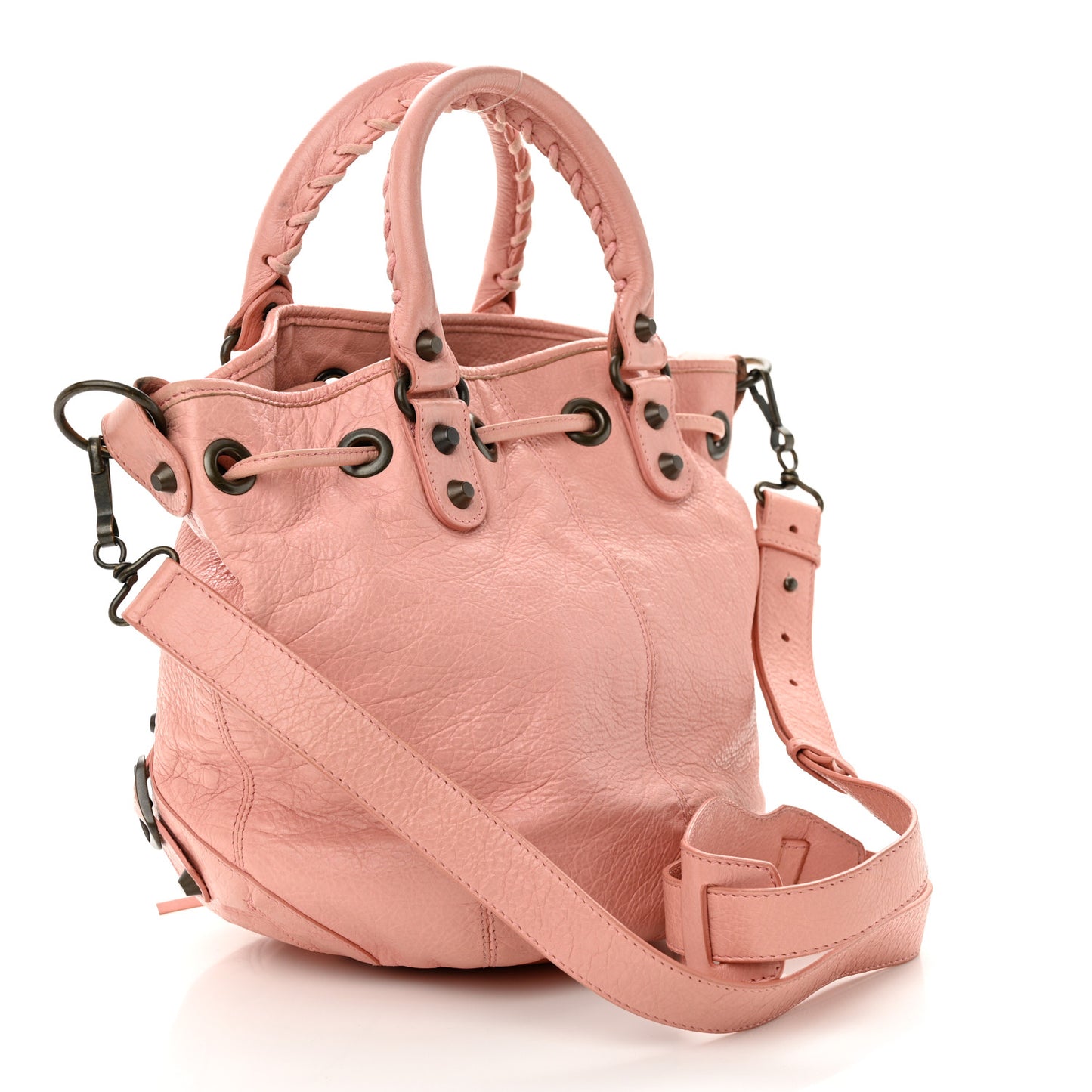 Agneau Classic Hardware Mini Pompon Rose Azalee