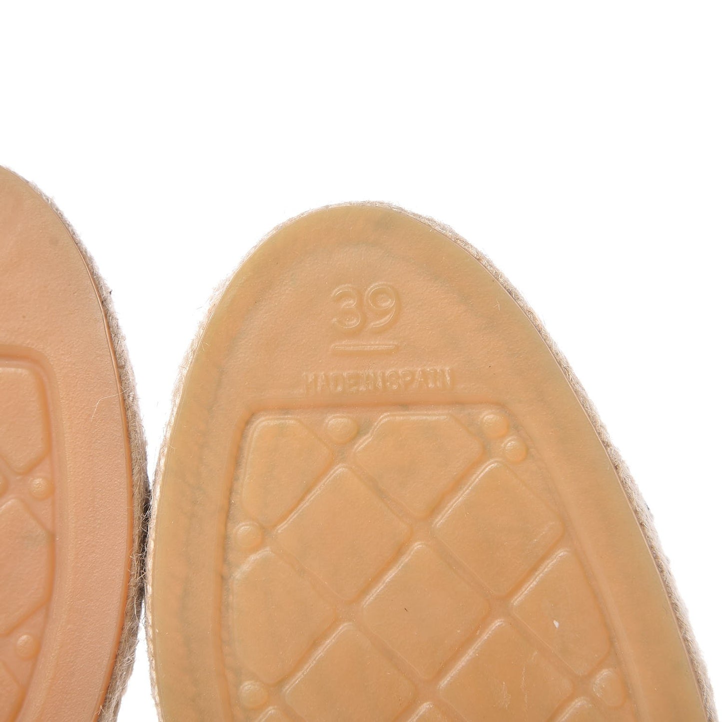 Lambskin CC Espadrilles 39 Beige Black
