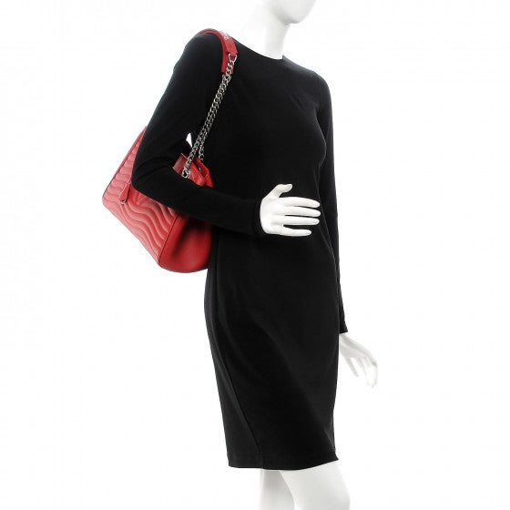 Louis Vuitton Calfskin New Wave Chain Tote Ecarlate 2 of 8