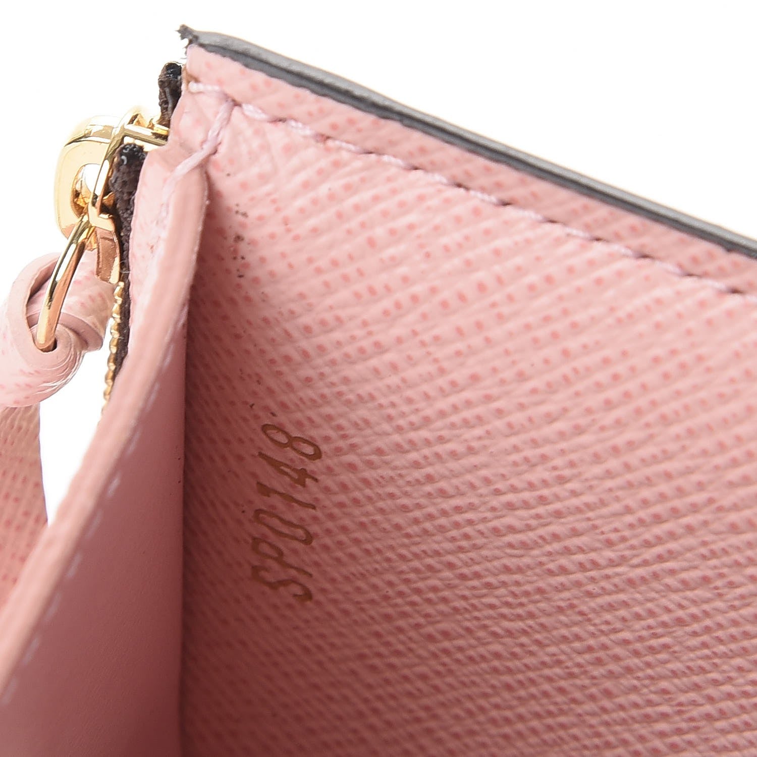 Louis Vuitton Damier Ebene Victorine Wallet Rose Ballerine 7 of 8