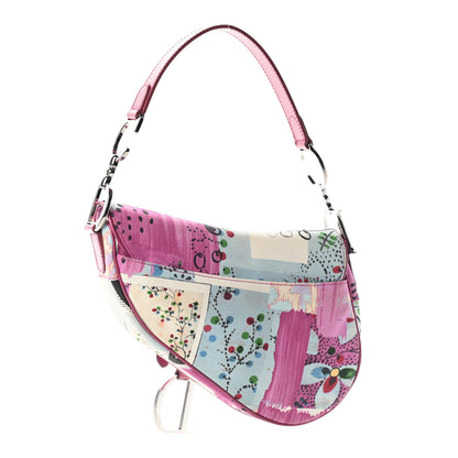 Christian Dior Canvas Filth Saddle Bag Multicolor 3 of 9