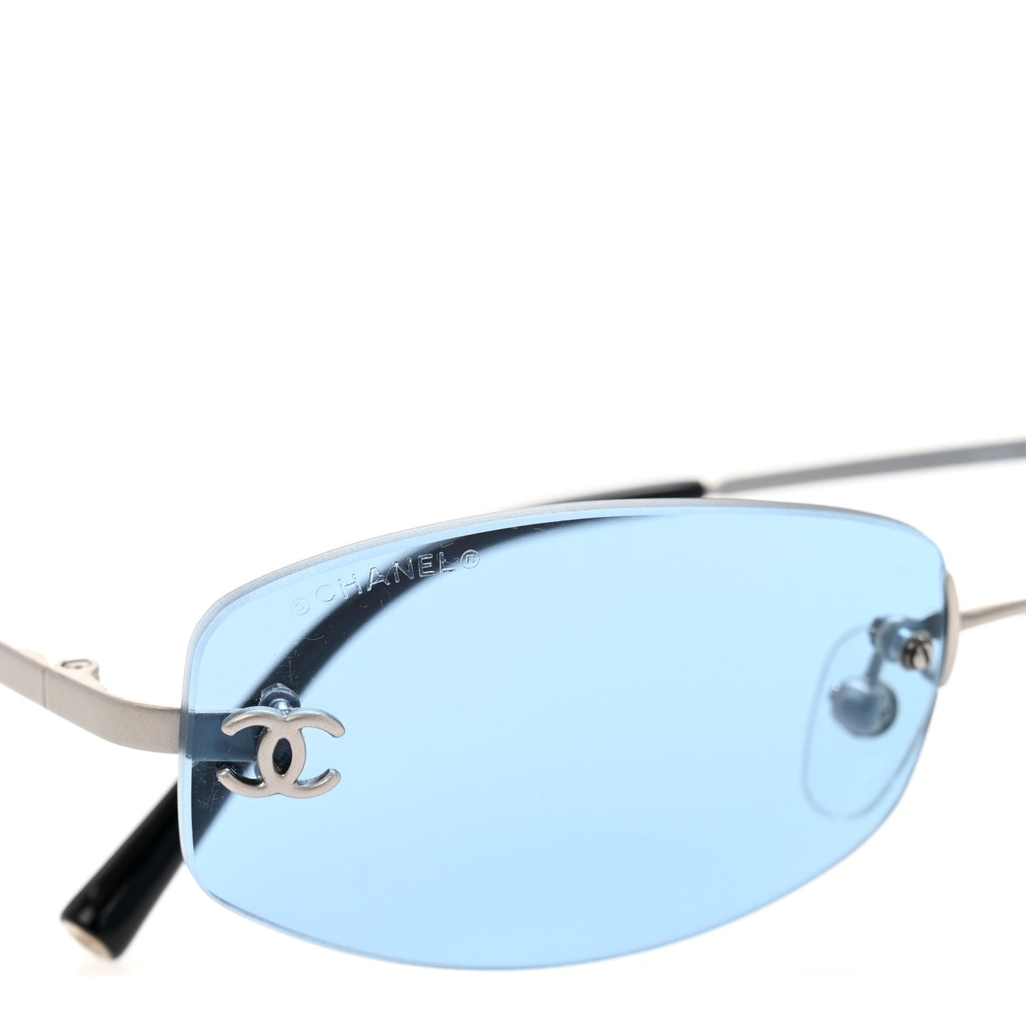 Metal Frameless Sunglasses 4002 Blue