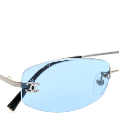 Chanel Metal Frameless Sunglasses 4002 Blue 8 of 8