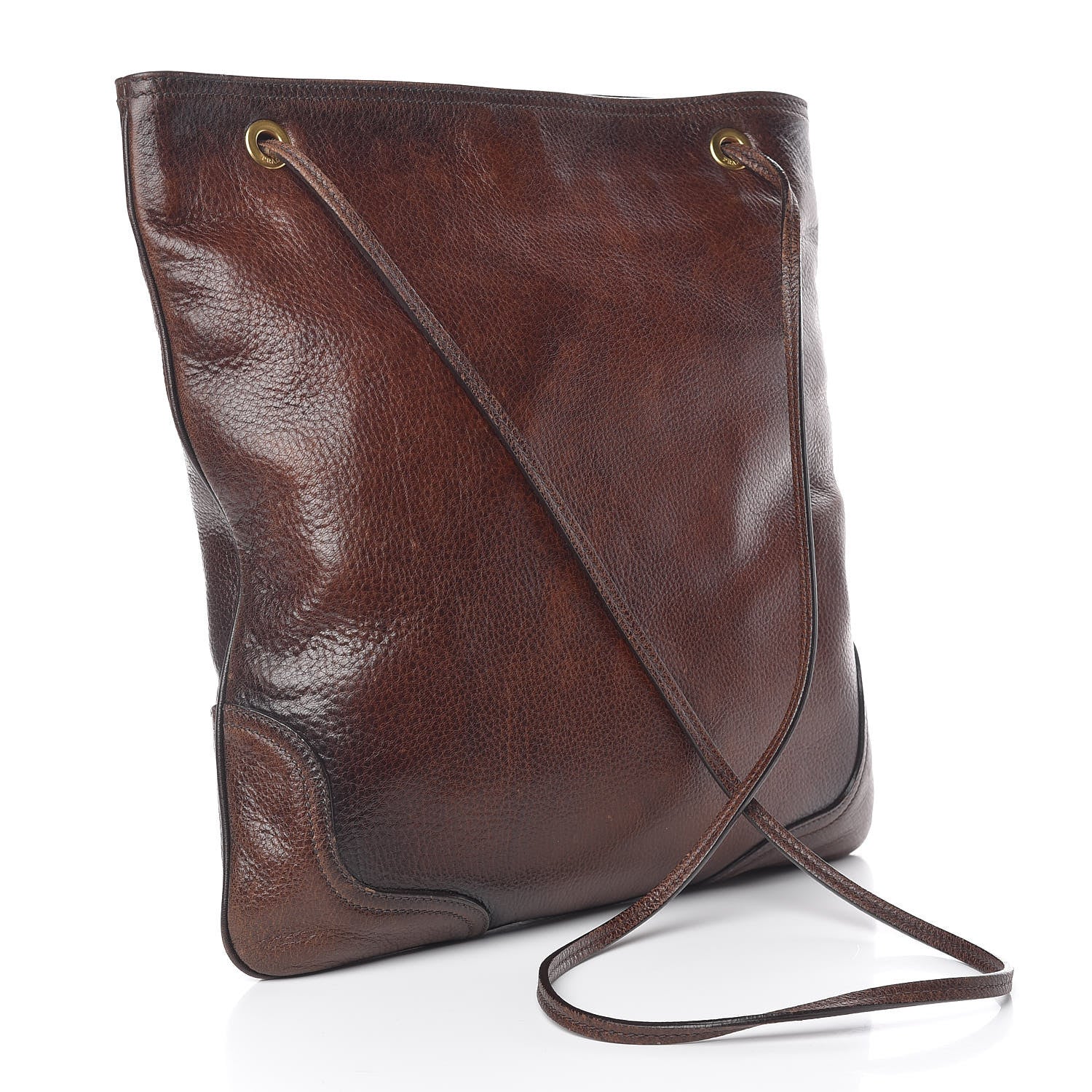 Prada Vitello Daino Shoulder Bag Bruciato 3 of 13