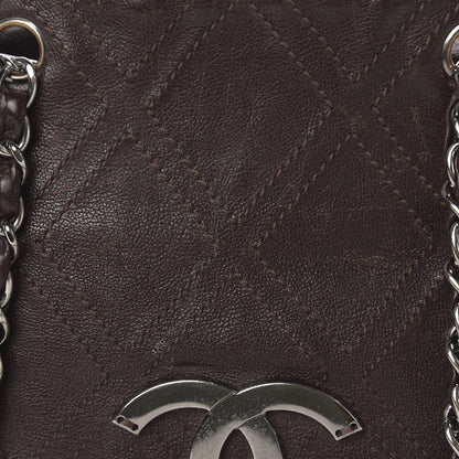 Chanel Calfskin Small Diamond Stitch Tote Brown 17 of 23