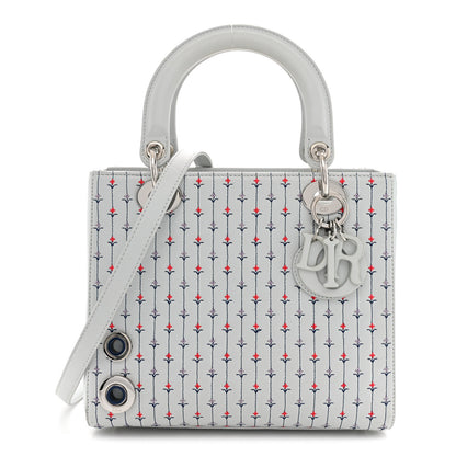 Christian Dior Embroidered Applique Medium Lady Dior Light Blue Multicolor 1 of 13