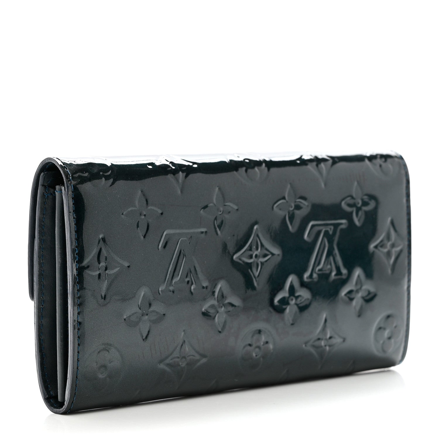 Louis Vuitton Vernis Sarah Wallet Blue Nuit 2 of 6