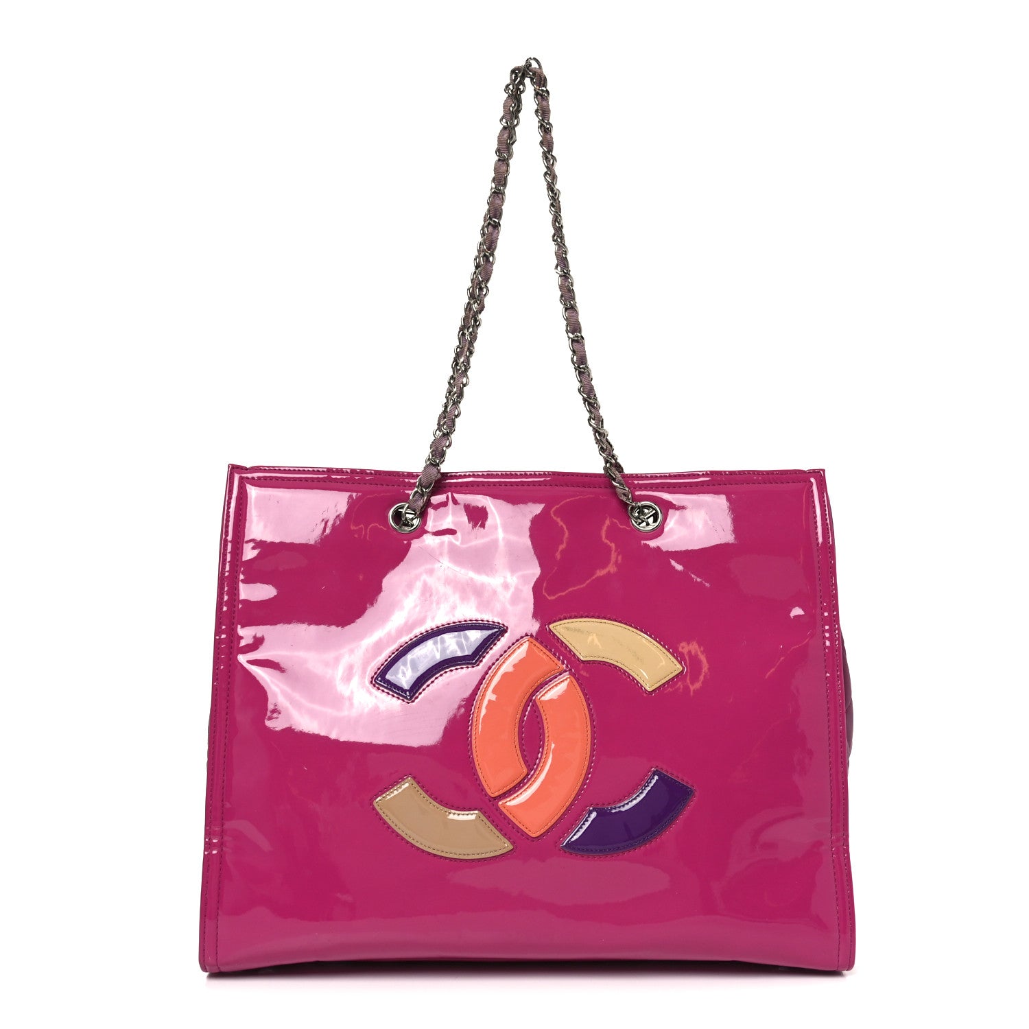 Chanel Vinyl Lipstick Tote Purple 1 of 10