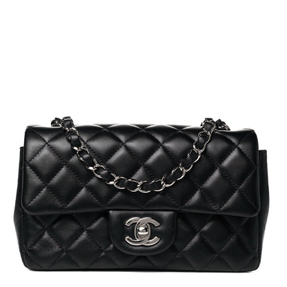 Chanel Lambskin Quilted Mini Rectangular Flap Black 1 of 9