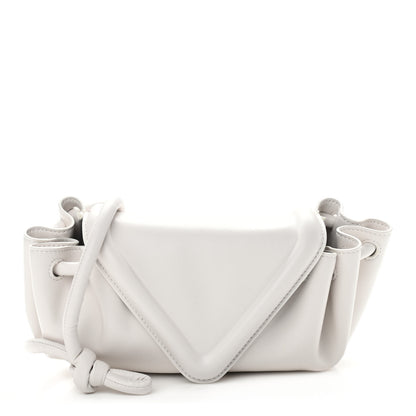 Bottega Veneta Lambskin Small Beak Triangle Flap Shoulder Bag Chalk 1 of 10