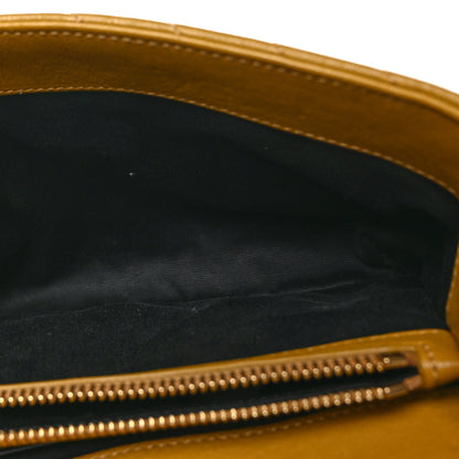 Saint Laurent Sheepskin Matelasse Chevron Monogram Medium College Bag Olive 5 of 10