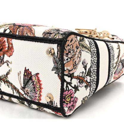 Christian Dior Canvas Embroidered Jardin Botanique Medium Lady D-Lite White Multicolor 10 of 12