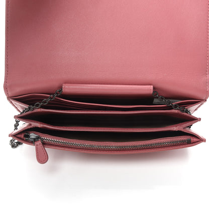 Bottega Veneta Nappa Intrecciato Continental Wallet on Chain Rose Pink 5 of 14
