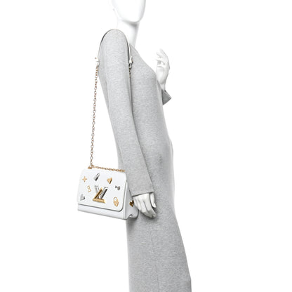 Louis Vuitton Epi Love Lock Twist Shoulder Bag MM White 2 of 11