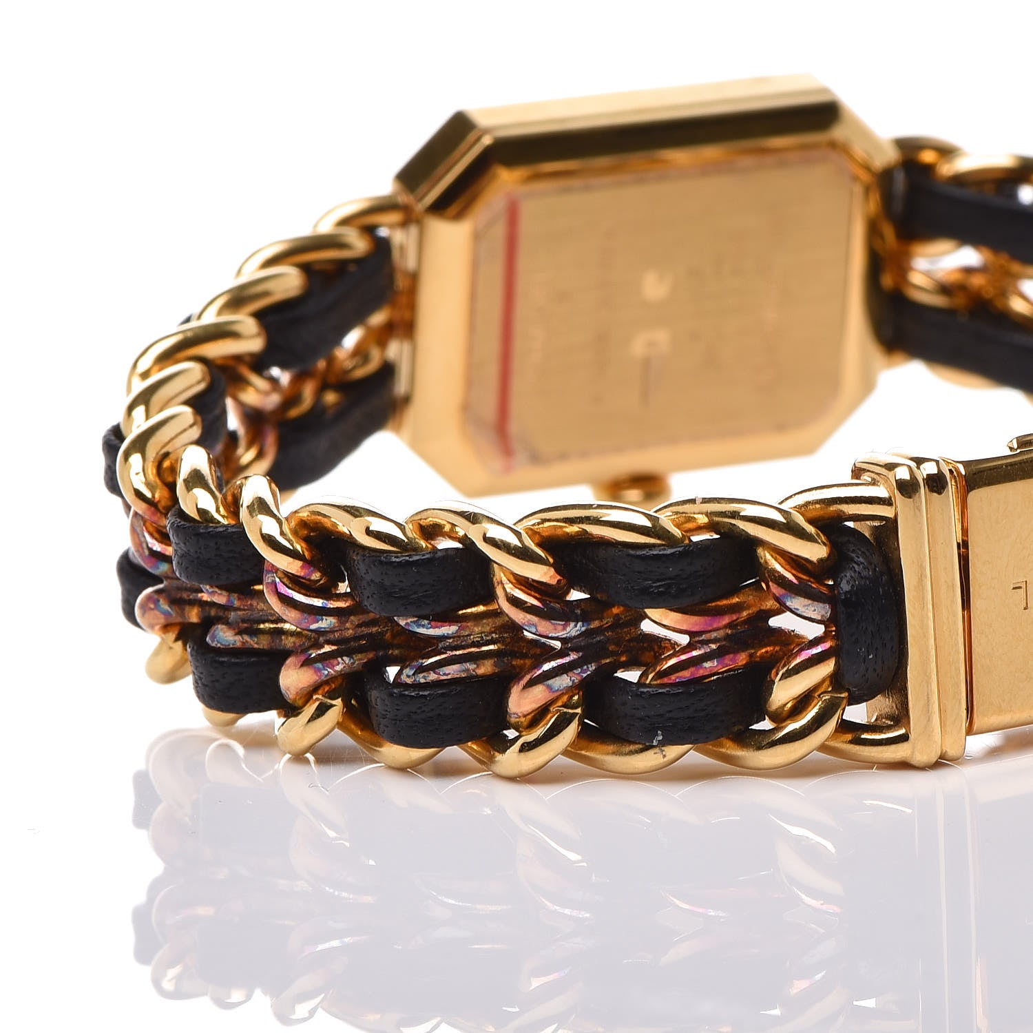 Chanel Stainless Steel Lambskin 20mm Chain Premiere Quartz Watch Gold L 6 of 7
