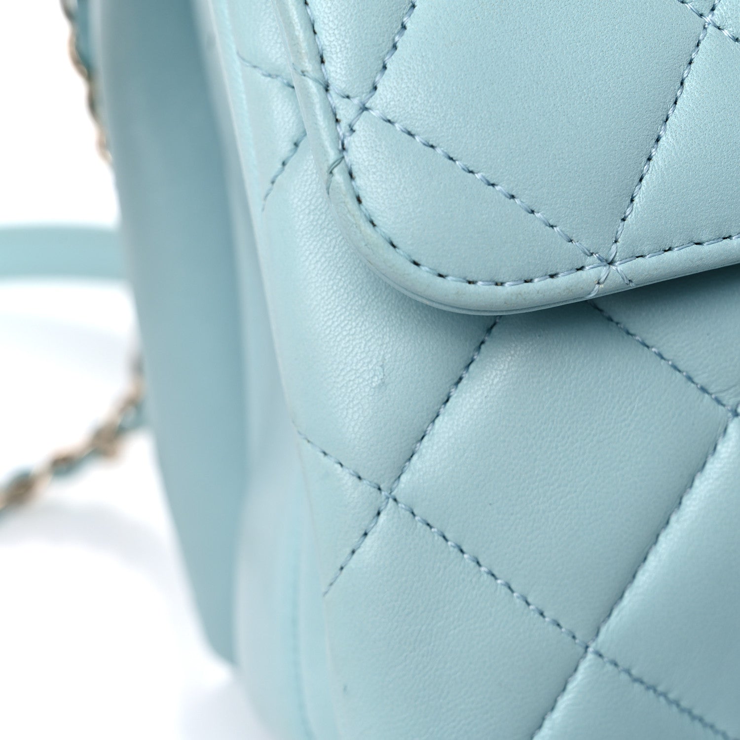 Chanel Lambskin Quilted Small Trendy CC Flap Dual Handle Bag Light Blue 17 of 26