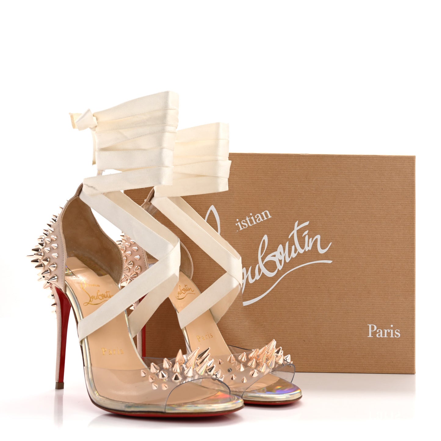 PVC Specchio Nappa Laser Barbarissima Sandals 36.5 Nude