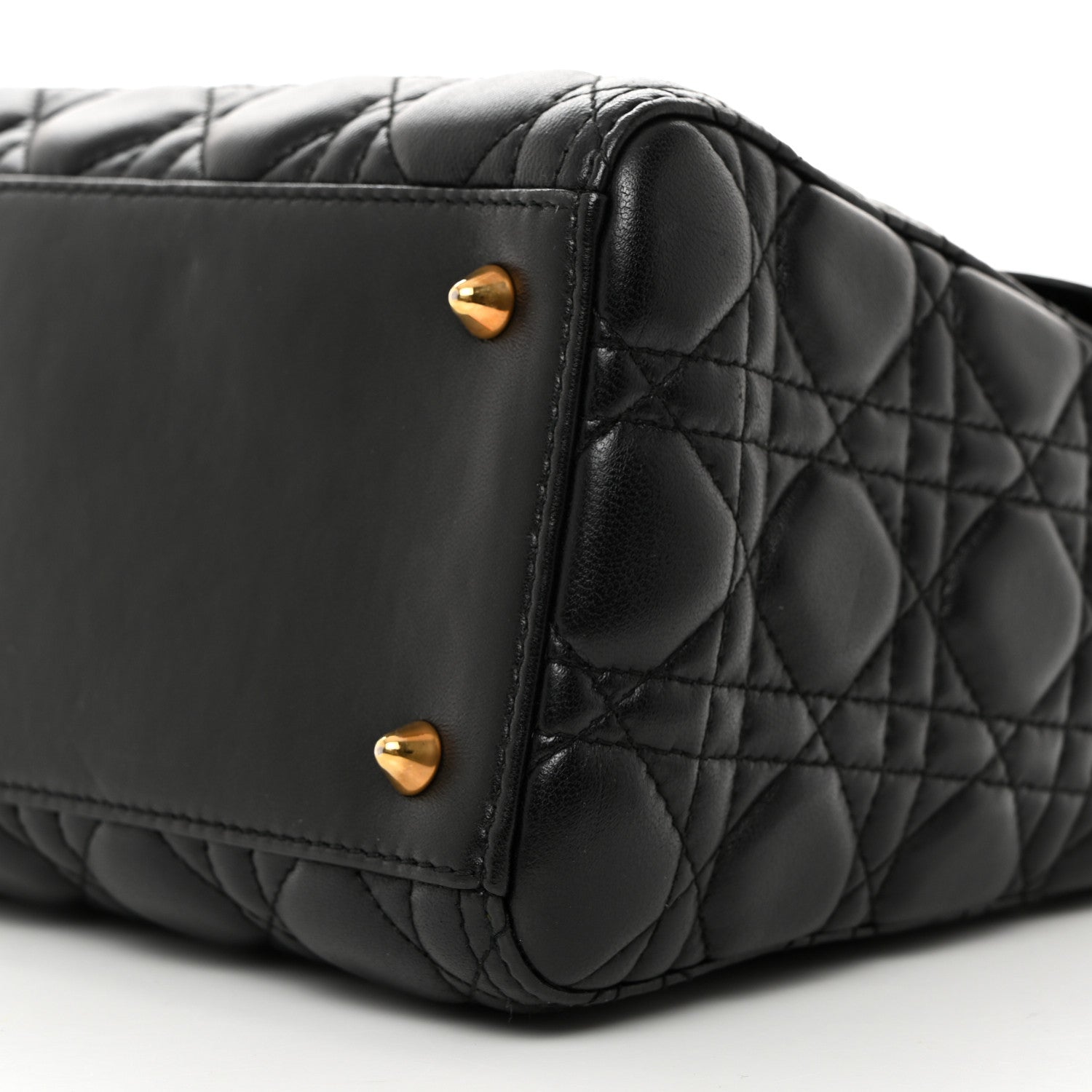Christian Dior Lambskin Cannage Medium Lady Dior Black 10 of 10