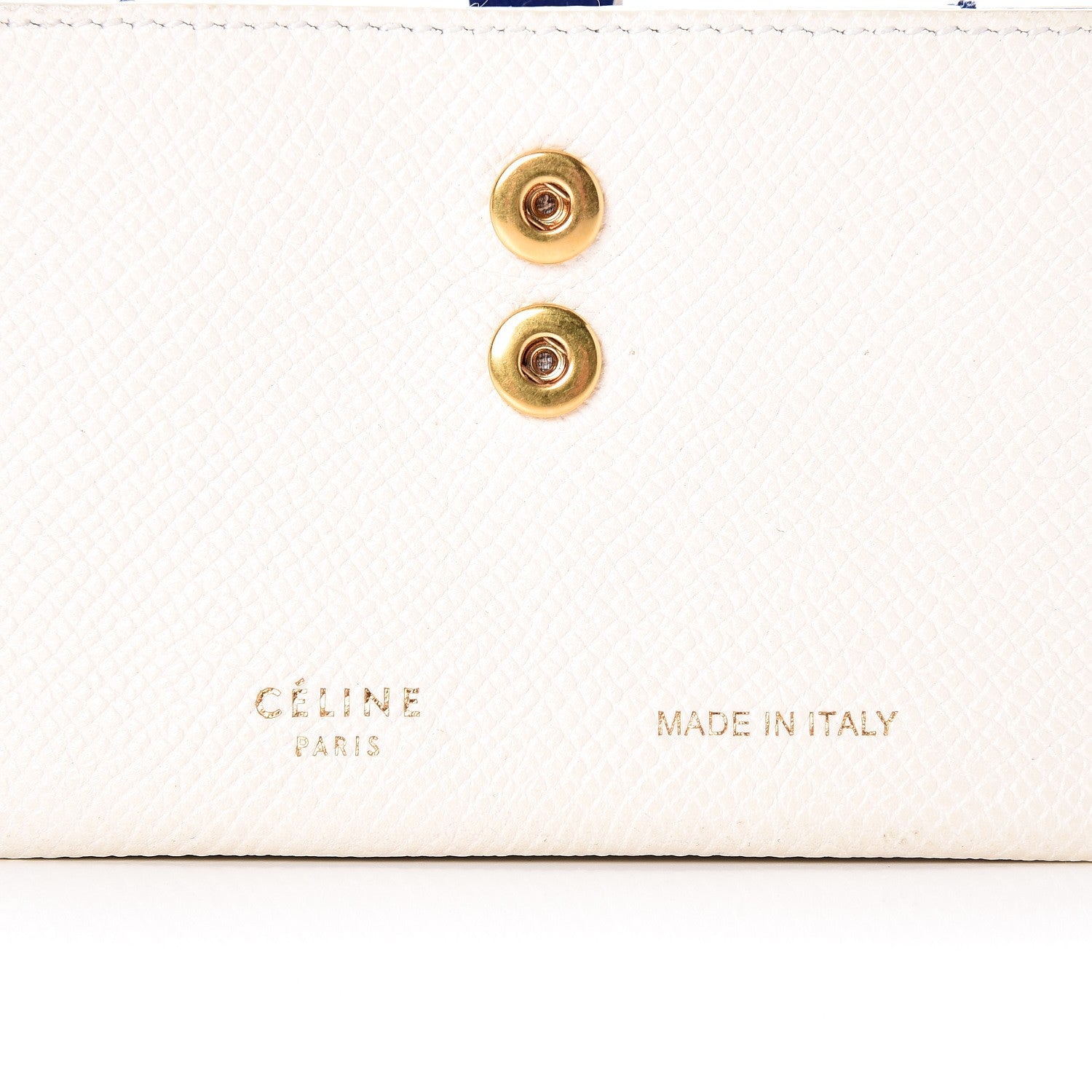 Celine Grained Shiny Calfskin Accordion Card Holder White 6 of 7