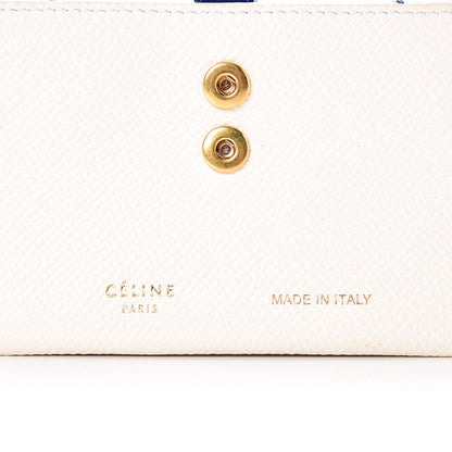 Celine Grained Shiny Calfskin Accordion Card Holder White 6 of 7